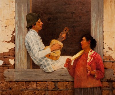 The Guitar Player by Almeida Júnior